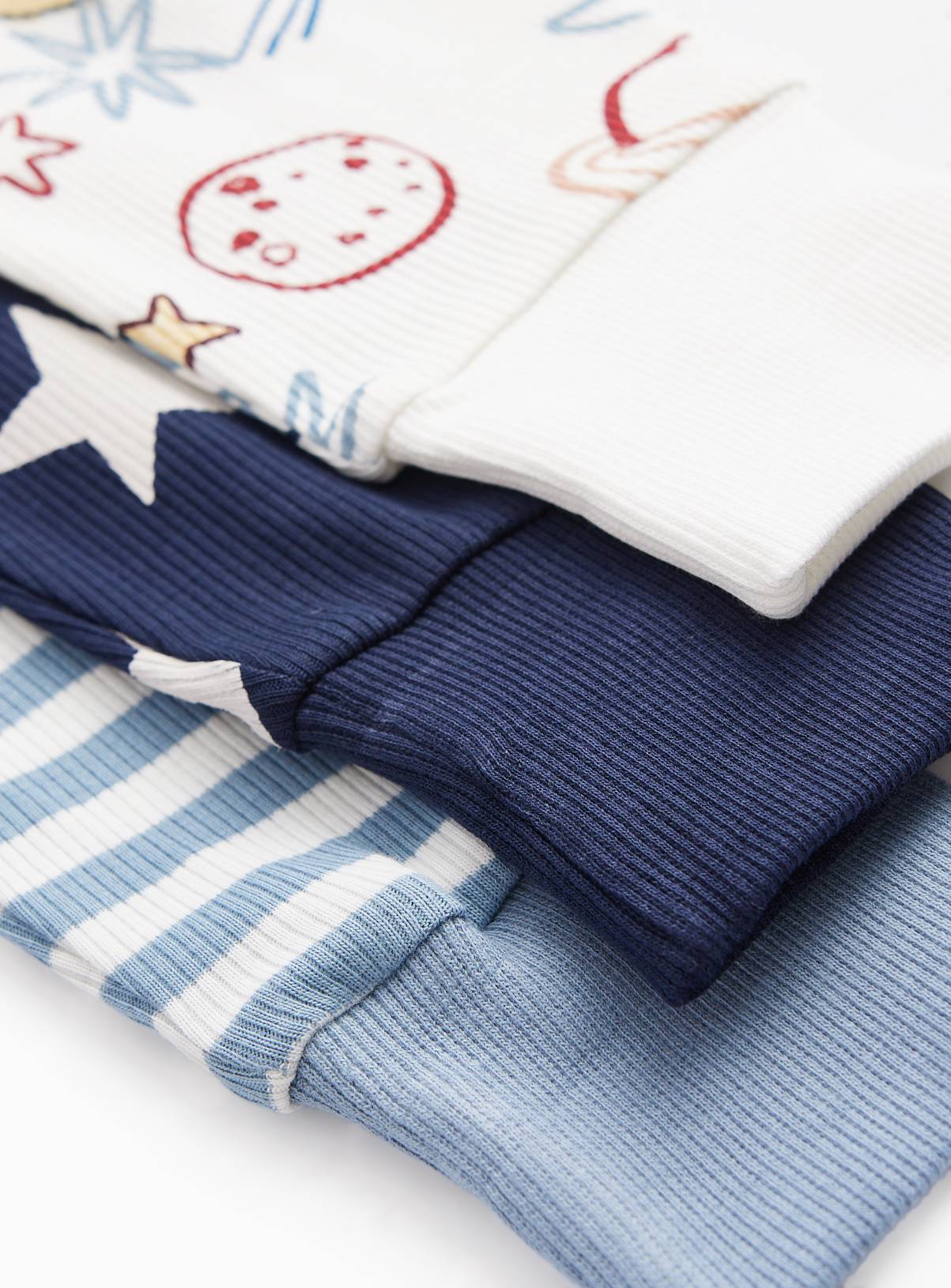 Blue Space Print Pyjamas 3 Pack 9-12 months - Image 2